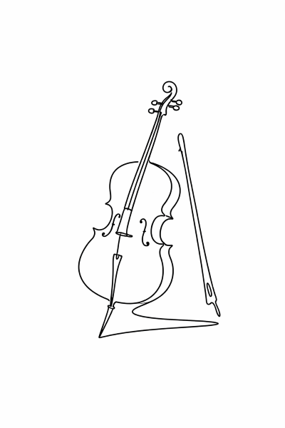 thierry besnard clarinettiste drawing cello